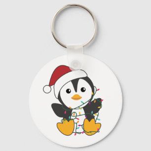 Penguin Weihnachten Schnee Wintertiere Pinguine Sc Schlüsselanhänger