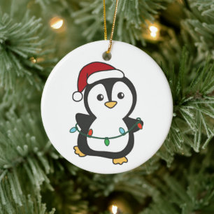 Penguin Weihnachten Winter Tiere Urlaub Penguines Keramik Ornament