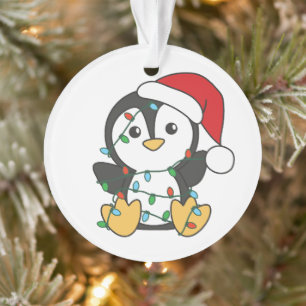 Penguin Weihnachten Winter Tiere Urlaub Penguines Ornament