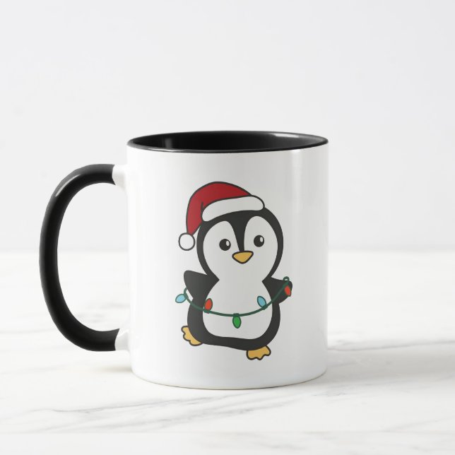 Penguin Weihnachten Winter Tiere Urlaub Penguines Tasse (Links)