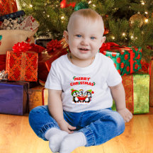 Penguin Weihnachts-Shirt | Pinguin Baby Bodysuit