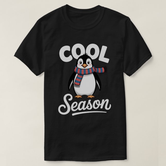 Penguin-Weihnachts-T-Shirt für die kühle Jahreszei T-Shirt (Design vorne)