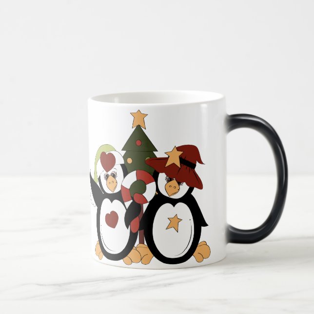 Penguin Weihnachtsgeschenk-Tasse Verwandlungstasse (Rechts)