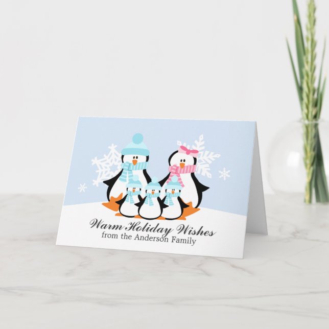 Penguin Weihnachtskarten Feiertagskarte (Vorderseite)