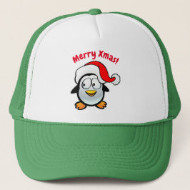 Penguin-Weihnachtsmann-Cartoon Truckerkappe