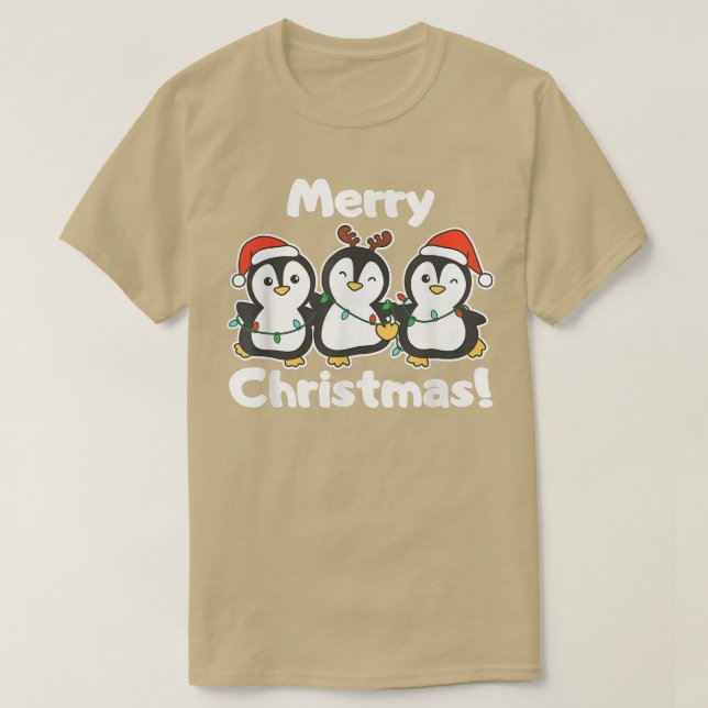 Penguin Weihnachtstiere Niedliche Pinguine T-Shirt (Design vorne)