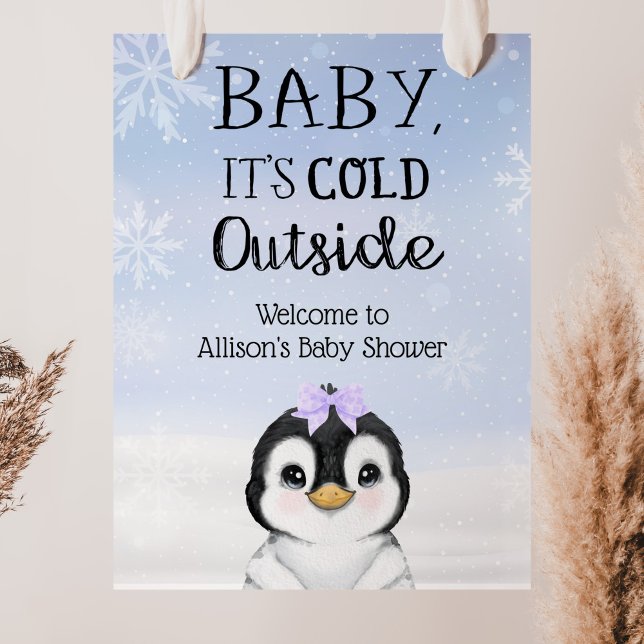 Penguin Winter Baby Dusche Willkommen Poster (Von Creator hochgeladen)