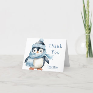 Penguin Winter Boy Baby Dusche Danke