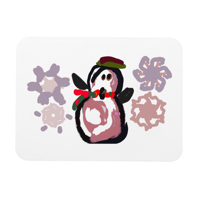 Penguin Winter  Magnet (Horizontal)