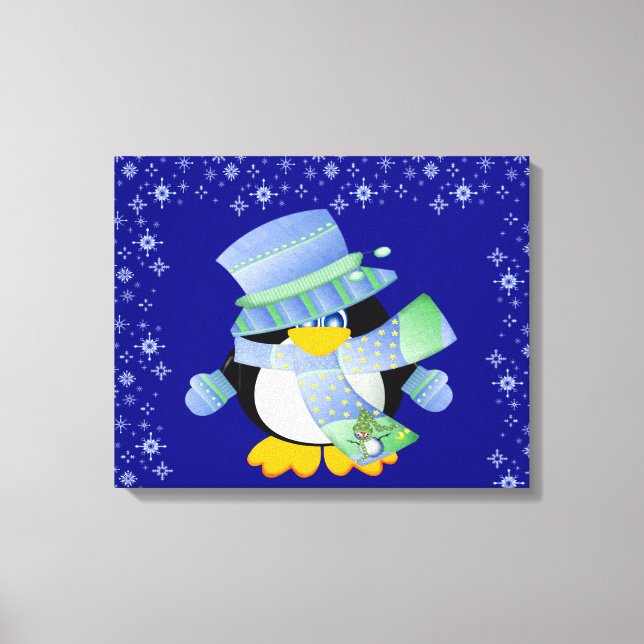 Penguin Wrapped Canvas Leinwanddruck (Vorderseite)
