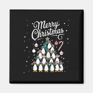Penguin Xmas Tree Penguine Weihnachtsbaum Merry Ch Magnet