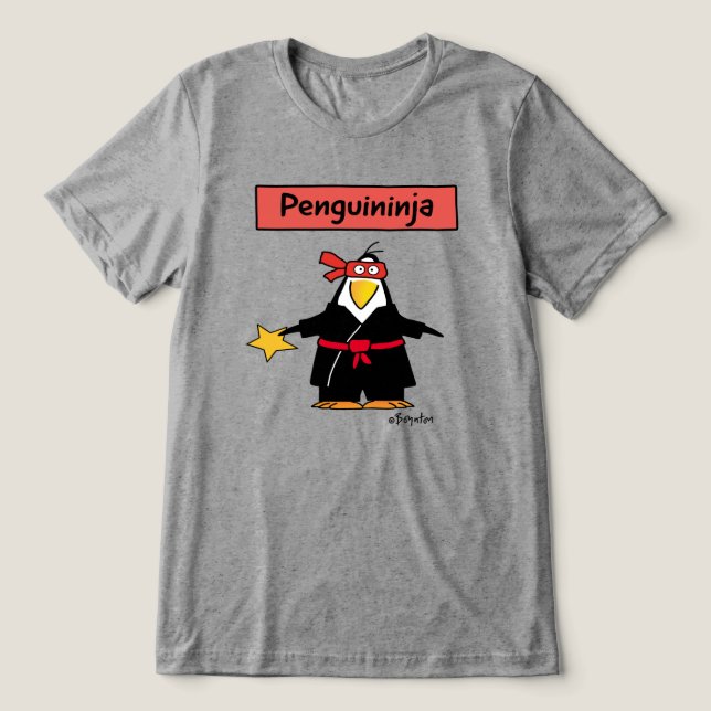 PENGUINJA Pinguin ninja von Sandra Boynton T-Shir Tri-Blend Shirt (Design Vorderseite)