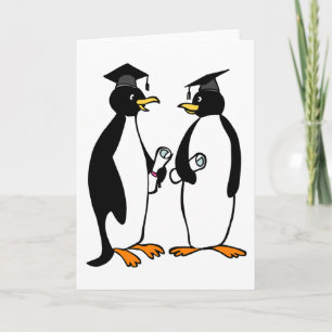 Penguins-Abschluss-Cartoon Karte