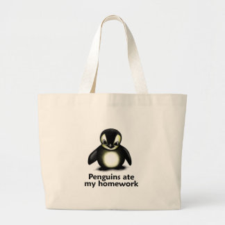 Penguins aßen meine Hausaufgaben Jumbo Stoffbeutel