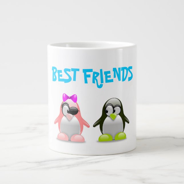 PENGUINS "BEST FRIENDS" Jumbo-Tasse (Vorderseite)