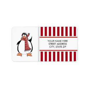 Penguins de Noël Adresse Étiquettes de messagerie