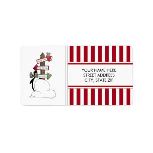 Penguins de Noël Adresse Étiquettes de messagerie