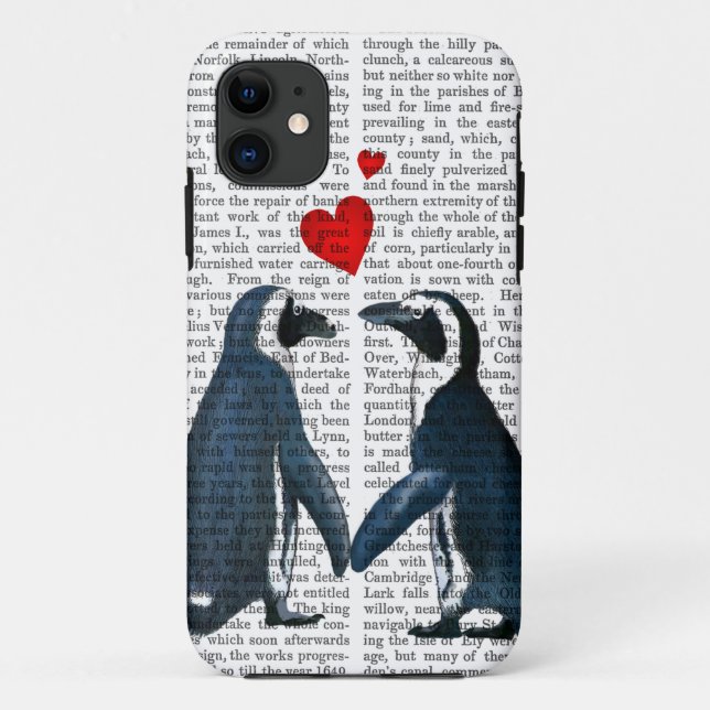 Penguins mit Liebe-Herzen Case-Mate iPhone Hülle (Rückseite)