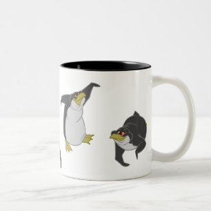 Penguins-Schwarzweiss-Tasse Zweifarbige Tasse