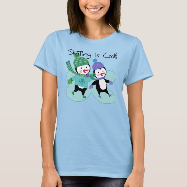 Penguins-Skaten ist cool T-Shirt (Vorderseite)