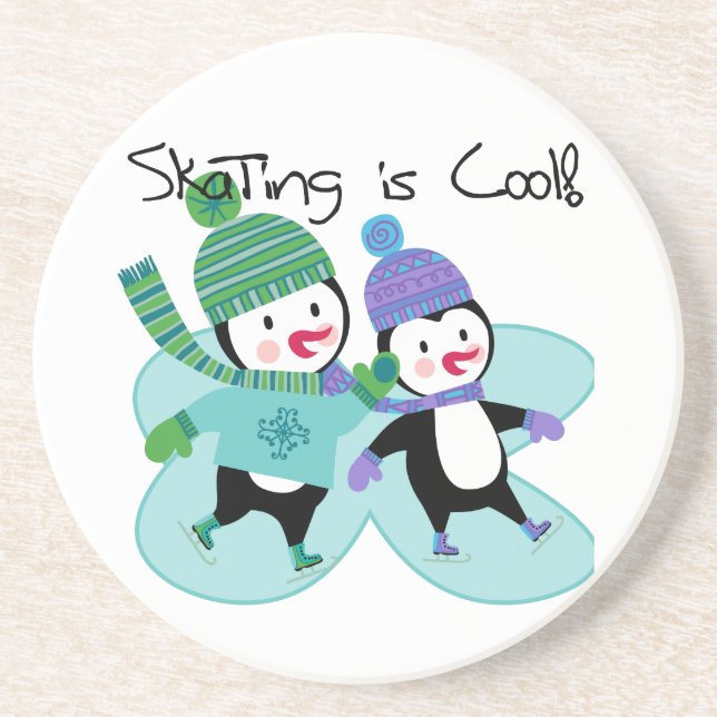 Penguins-Skaten ist cool Untersetzer (Vorne)