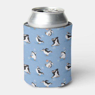Penguins-Skatenmuster Dosenkühler