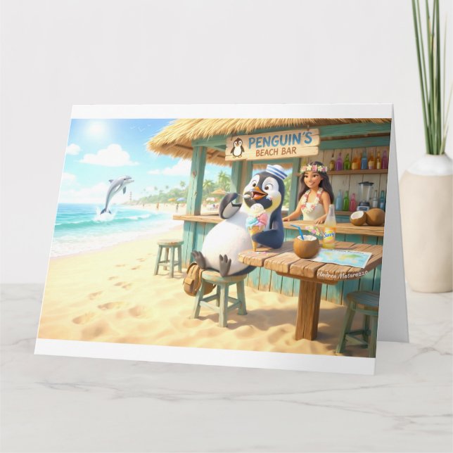 Penguin's Strandbar Karte (Vorderseite)