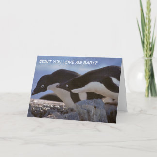 Penguins Valentinstag Grußkarte Feiertagskarte