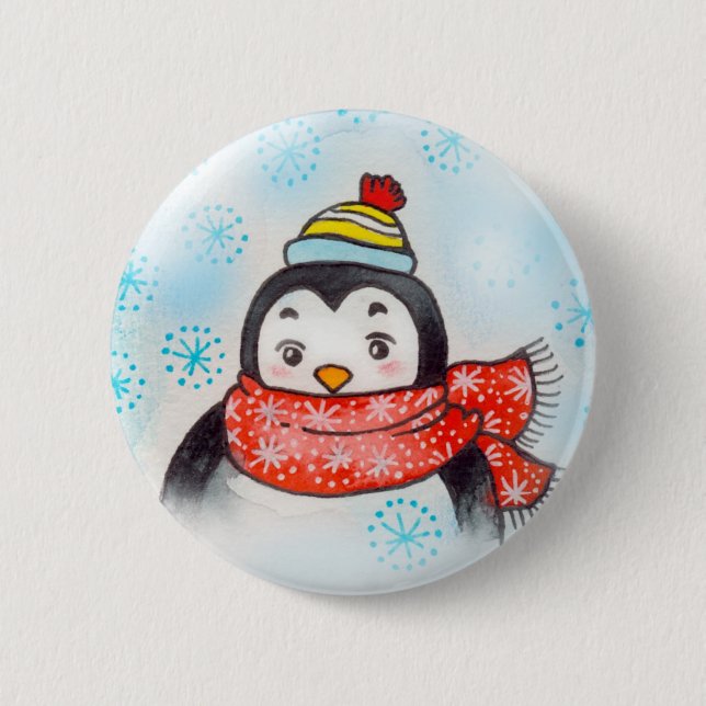 Pengus Grüße Button (Vorderseite)