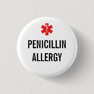 Penicillin-Allergie-Alarm-Knopf Button