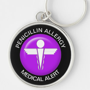 Penicillin Allergy Medical Alert - Button Keychain Schlüsselanhänger