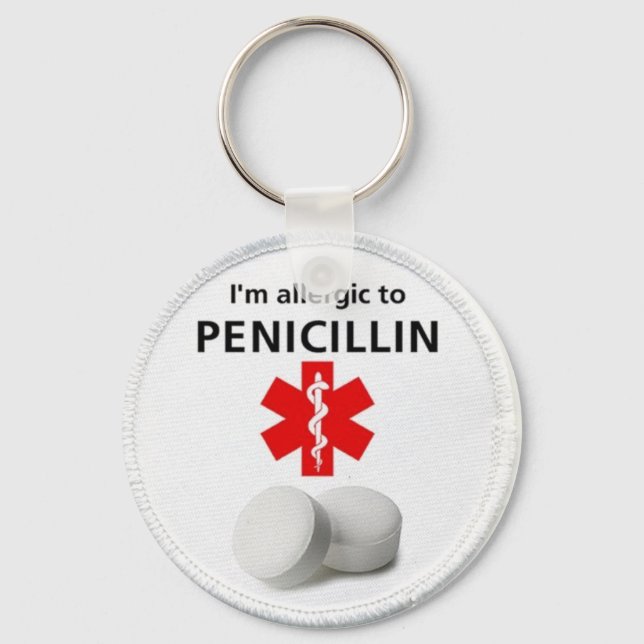 Penicillinallergie Schlüsselanhänger (Vorderseite)
