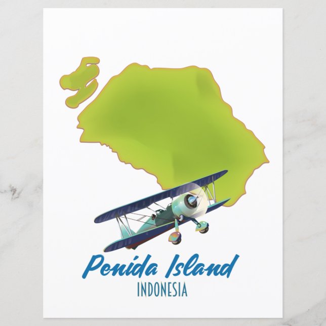 Penida-Inselkarte (Vorderseite)