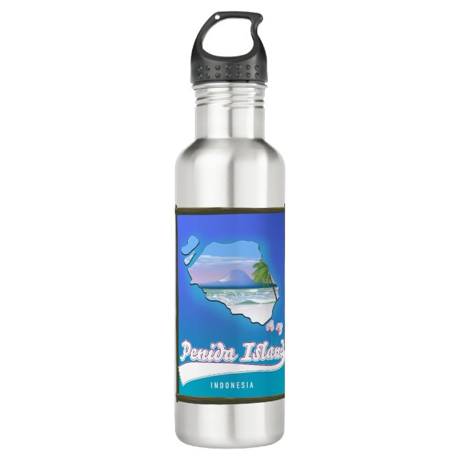 Penida Island Indonesien Edelstahlflasche (Vorderseite)