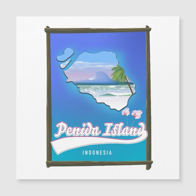 Penida Island Indonesien Magnetkarte (Vorderseite)