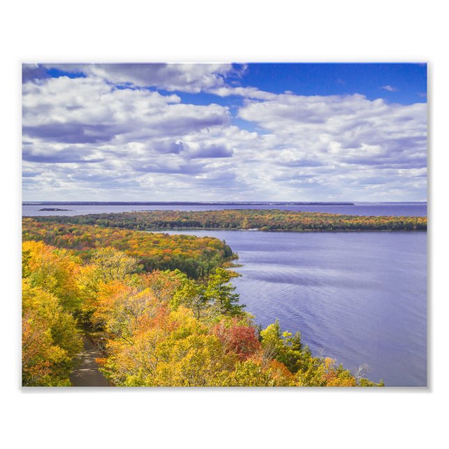 Peninsula Staat Park Tower, WI - Aussicht auf Herb Fotodruck (Vorne)
