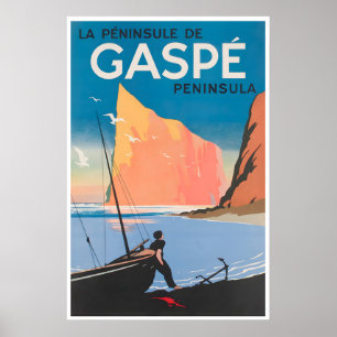 Péninsule de Gaspé Art Québec Affiche de voyage Ca