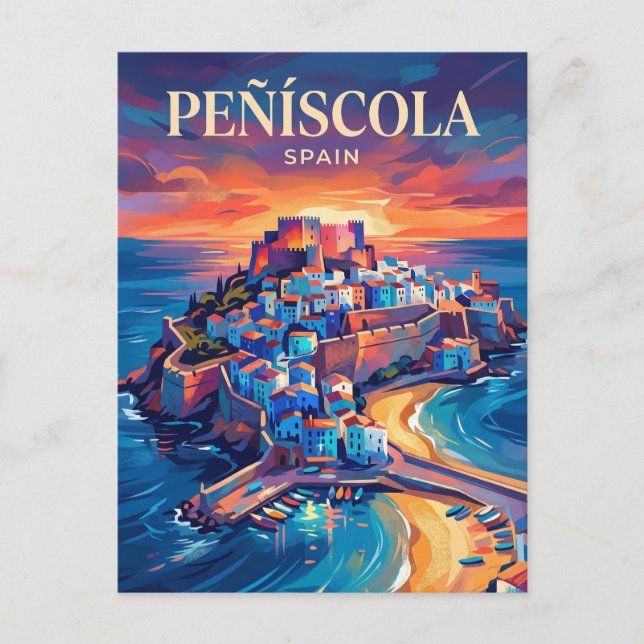 Peñíscola Spanien Postkarte (Vorderseite)