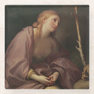 Penitent Magdalene c.1765 (Öl auf Leinwand) Glasuntersetzer