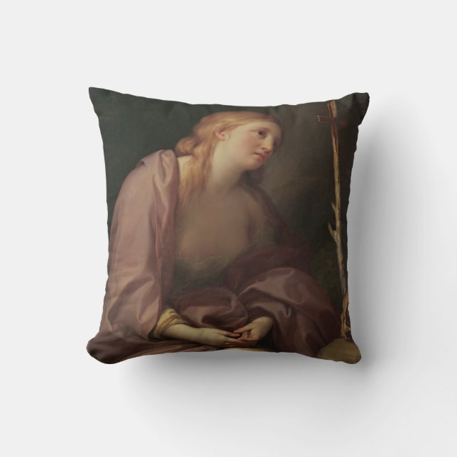 Penitent Magdalene | c.1765 (Öl auf Leinwand) Kissen (Vorderseite)