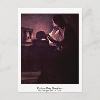 Penitent Maria Magdalena durch Georges de La Tour Postkarte
