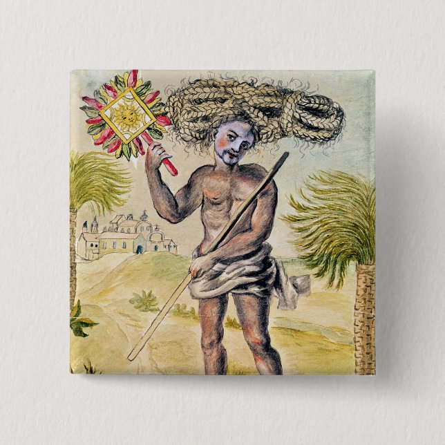 Penitentmann in Indien Button (Vorderseite)