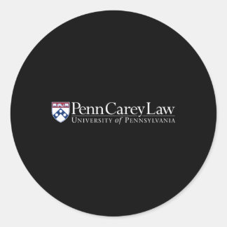 Penn Quakers Carey Law Team Colour Runder Aufkleber