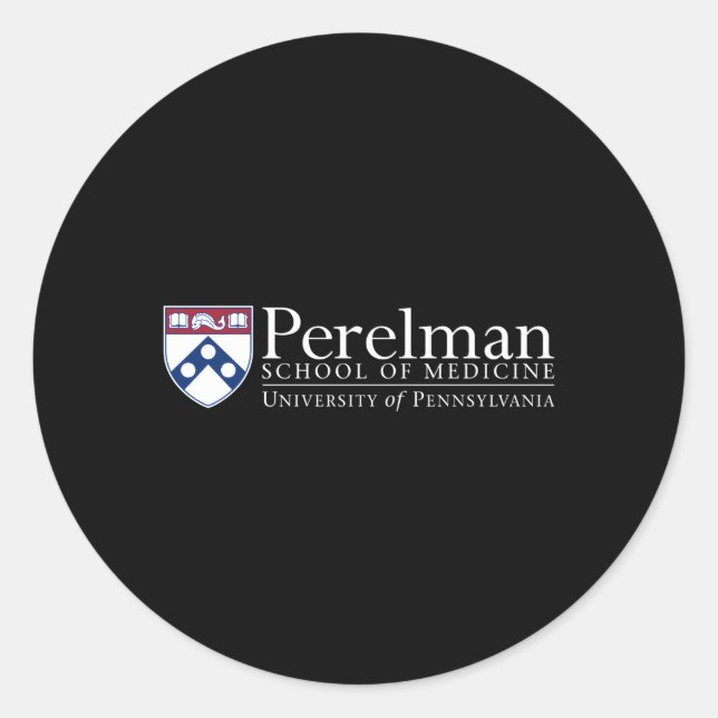 Penn Quakers Perelschule für Medizin Runder Aufkleber (Vorderseite)