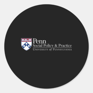 Penn Quakers Schule für Sozialpolitik Runder Aufkleber