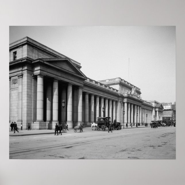 Penn Station East Facade, 1910. Vintages Foto Poster (Vorne)