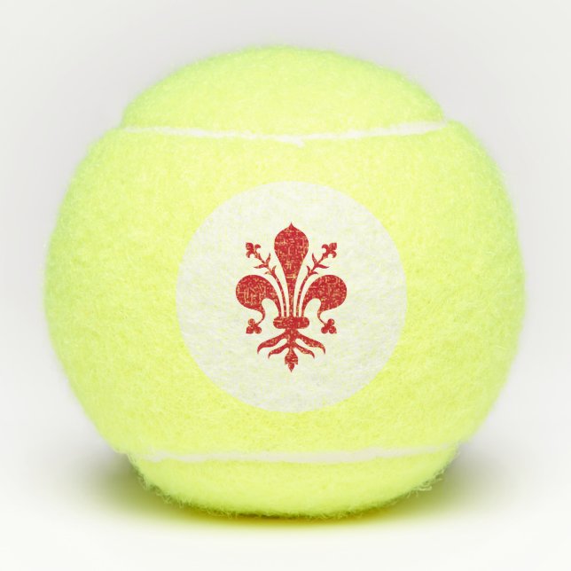 Penn Tennisball mit der Flagge von Florenz, Italie Tennisbälle (Vorderseite)