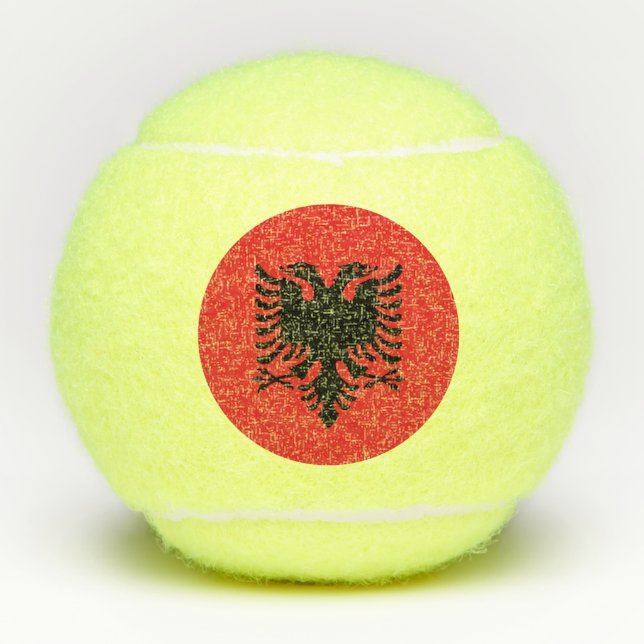 Penn-Tennisball mit Flagge Albaniens Tennisbälle (Vorderseite)