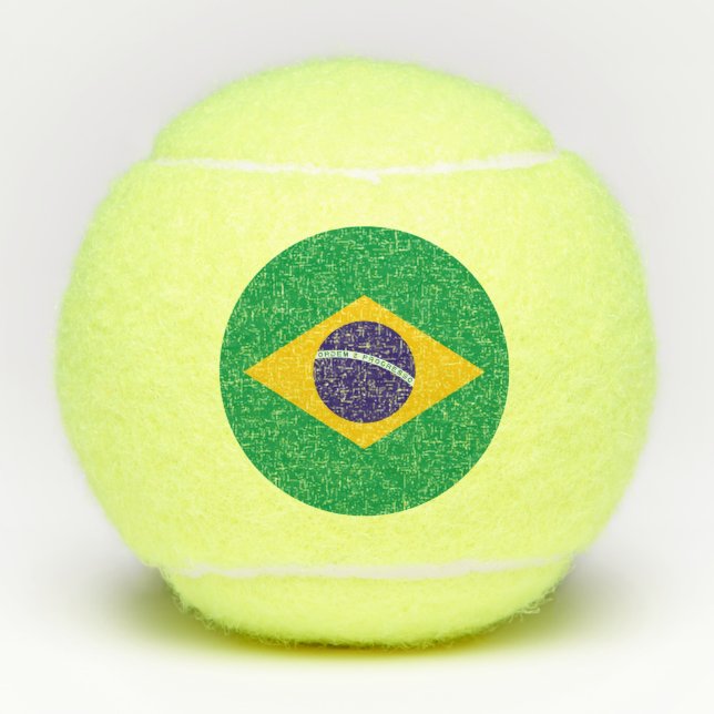 Penn Tennisball mit Flagge Brasiliens Tennisbälle (Vorderseite)