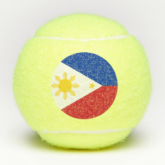 Penn-Tennisball mit Flagge der Philippinen Tennisbälle (Vorderseite)